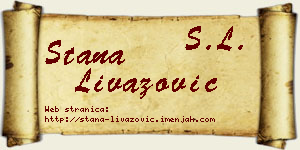 Stana Livazović vizit kartica